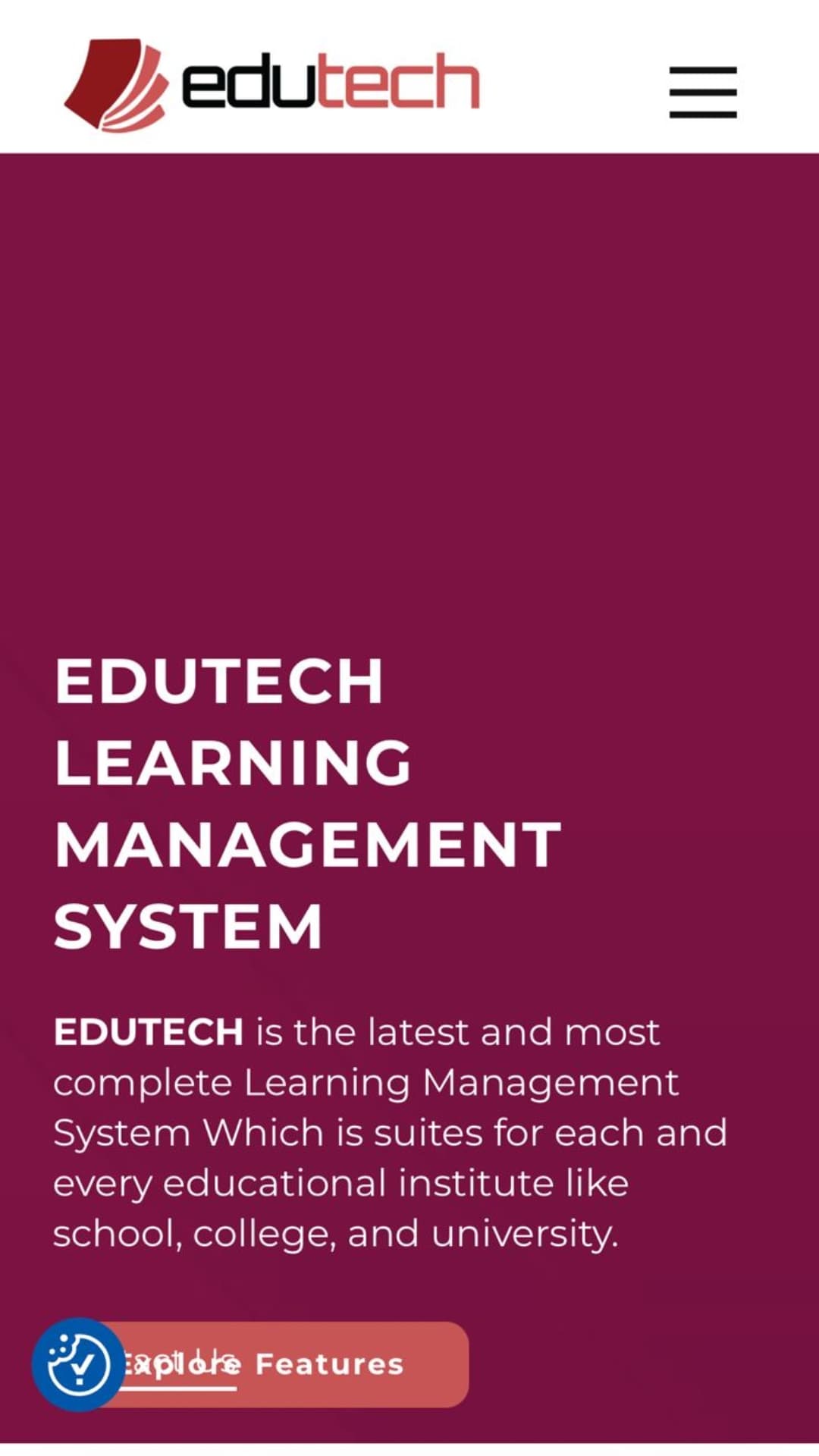 EduTech LMS mobile interface